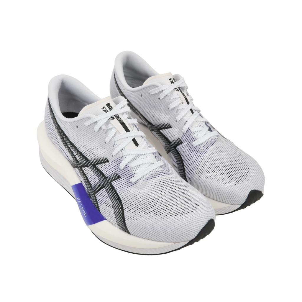 Asics Magic Speed 5 Chaussures de Running Confortables Légères Rebondissantes Sneaker Unisexe Blanc Noir 1013A183-100