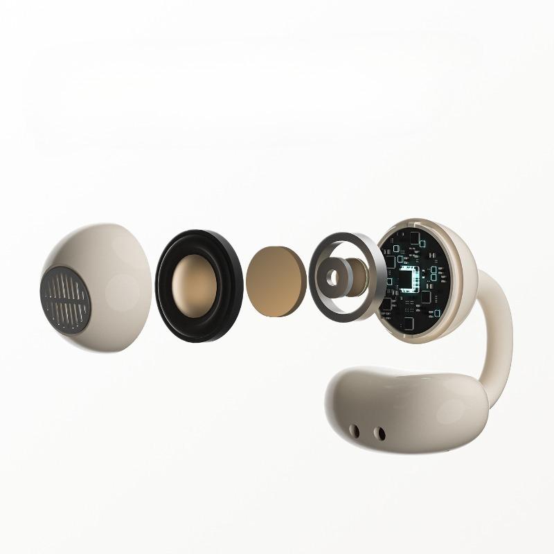 2025 new Clip06 leather bluetooth headset wireless noise canceling gaming ear clip long battery life does not fit in the ear