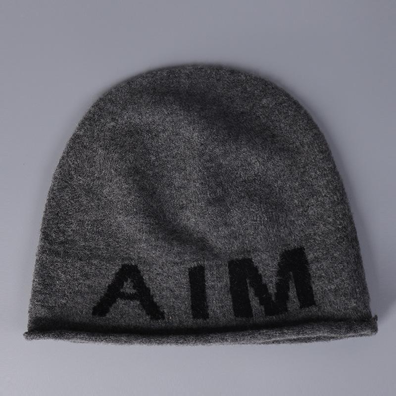 Personalized fashion letter knitted hat children autumn and winter including wool warm ear protection wool hat bag head cold hat