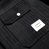 Herren Kunstleder Sterne Patches Denim Lederjacke Streetwear Streifen Schlank Oberbekleidung