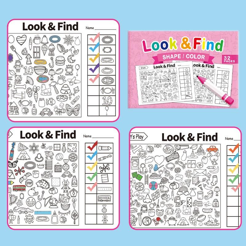 

1/2pcs Children s Search for Items Game Alphabet Learning Fun Coloring Book Series Focus and Attention Handwriting Exercise Book
