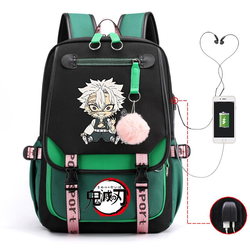 Demon slayer ghost extermination column student schoolbag junior high school student primary school student middle school student backpack