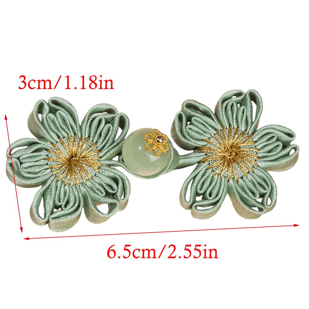 Flower Shape Fabric Cheongsam Button Traditional Chinese Knot Buttons for Dress Cloaks Coat Decorative Sewing Fasteners