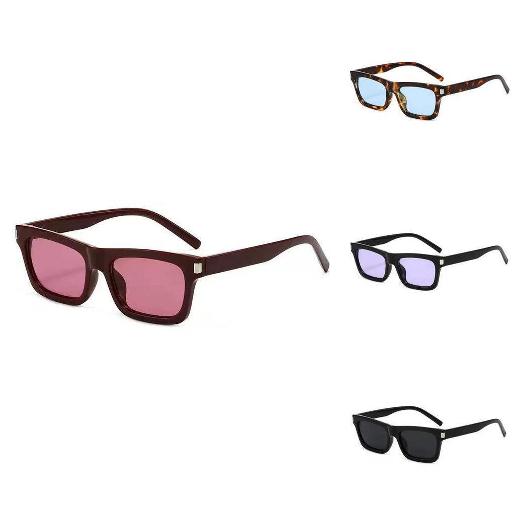 Square Vintage Sunglasses For Women With Uv400 Protection And Gray Lenses For Outdoor Fashion