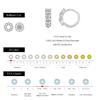 D Color Moissanite Classic Ear Buckle 925 Sterling Silver Trendy Round Stackable Hoop Earrings For Women Fine Jewelry