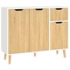 VidaXL Buffet White and Sonoma Oak 90x30x72 Cm Engineered Wood 326818