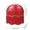 Lampshade Handmade Tassel Fringed Lamp Shade for Bedroom Green Dome Fringe