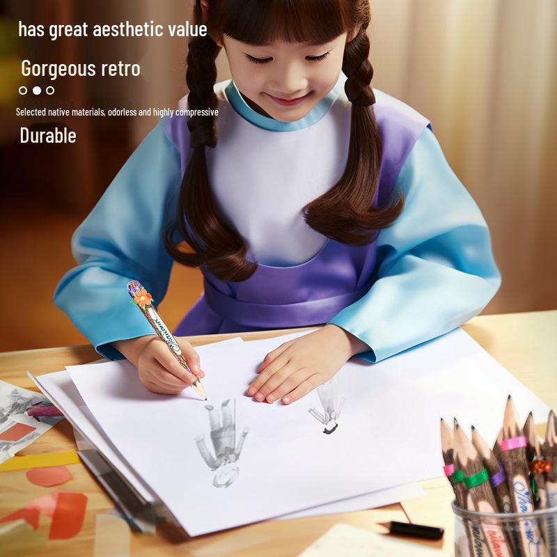 Thai Handcrafted Creative Wood Pencil Keychain for Students