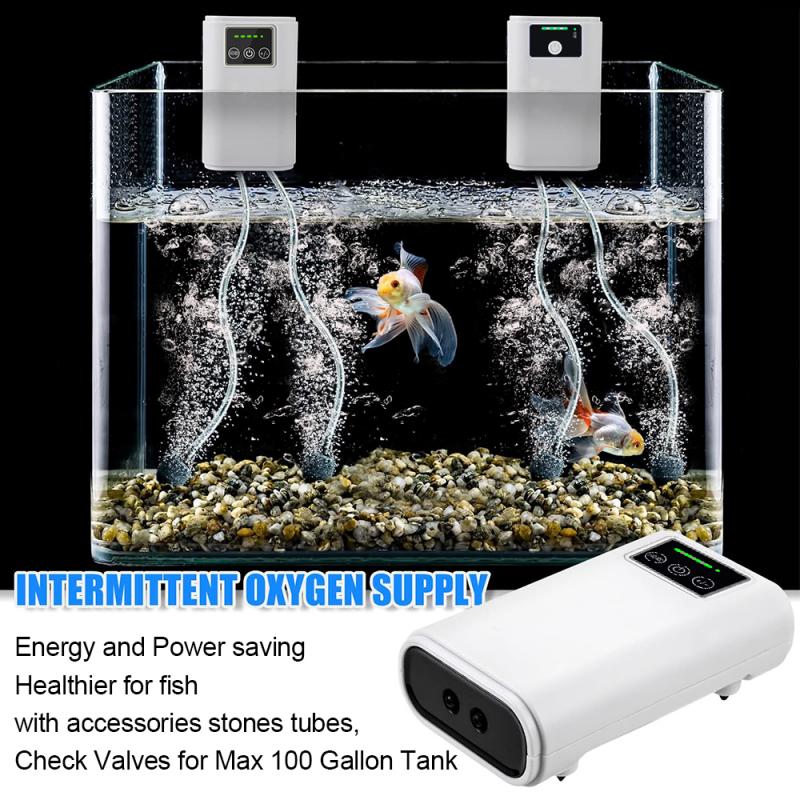 Aquarium Fish Tank Oxygen Pump Charging Dual-Purpose Air Pump Usb Lithium Battery Household Portable Fishing Mute Oxygen Pump