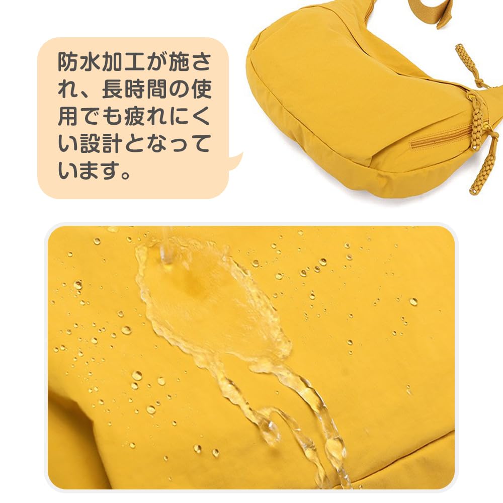 MINGTIANGH Leichte, wasserdichte Damen-Schultertasche in Halbmondform mit mehreren Taschen, großem Fassungsvermögen und kleiner Aufbewahrung. Bietet ein