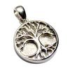 [World Accessories Carmelo] Tree of Life Gibeon Meteorite Sacred Geometry Tree of Life Silver Pendant (Silver)