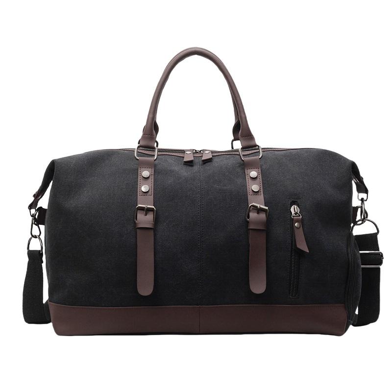 New canvas hand-held travel bag men's outdoor sports duffel bag travel fitness messenger large-capacity storage bag women