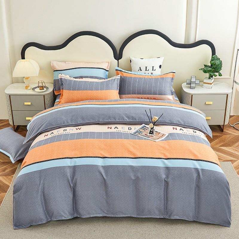 Flannel Plant Fiber Bedding Set Duvet Cover Sheet Pillowcase Student Dorm Single Double