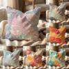Dahlia Flower Pattern Cushion Cover Multi-Scene Pillow Cover for Home & Car - Reversible, Soft & Durable for Daily Use