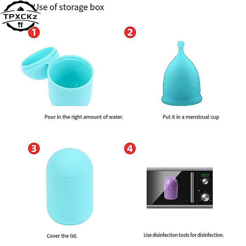 Portable Menstrual Cup Storage Case Leak-proof Menstrual Hygiene For Women Feminine Product Reusable Silicone Sterilizing Holder