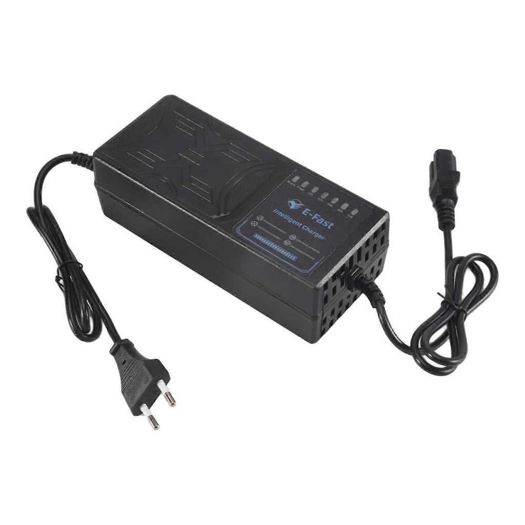 Carregador de Veículo Elétrico 48V 20AH Display de 7 Luzes Display de Potência Proteção Contra Vazamento de Corrente/Pulso Completo Plugue UE