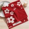 Hand Towel Red Floral Wedding Print Face Cloth For Wedding Favor New Couple Bathroom Daily Washing Gift