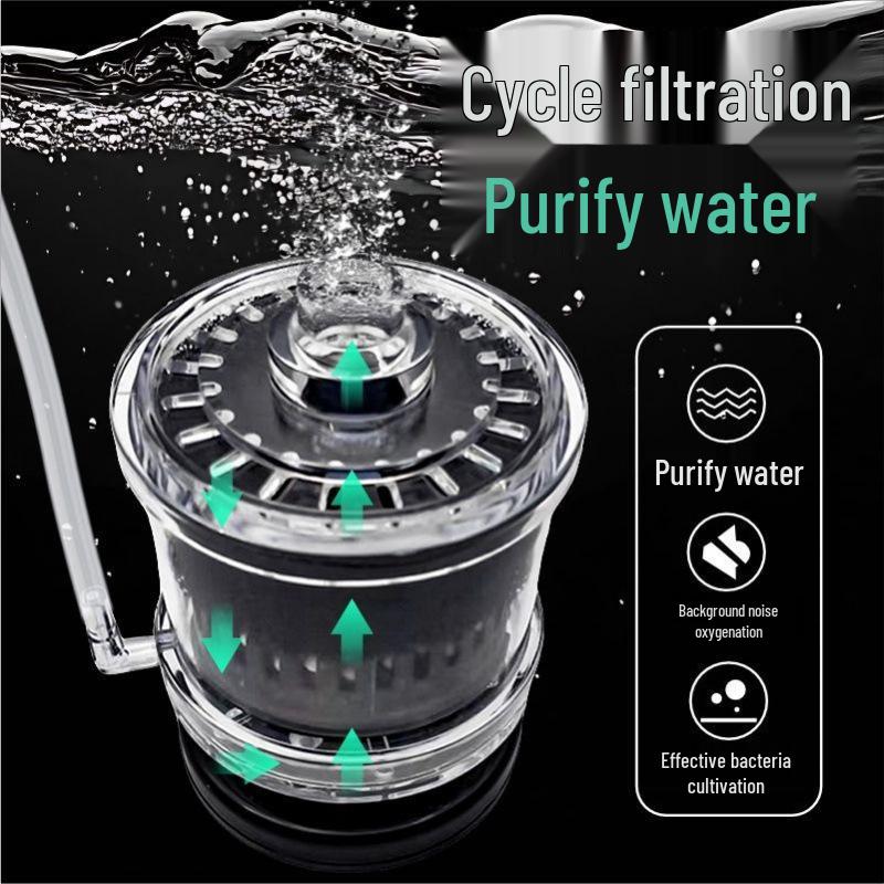 Water Sprite Fish Tank Biochemical Filter with Reverse Air Lift Oxygenation