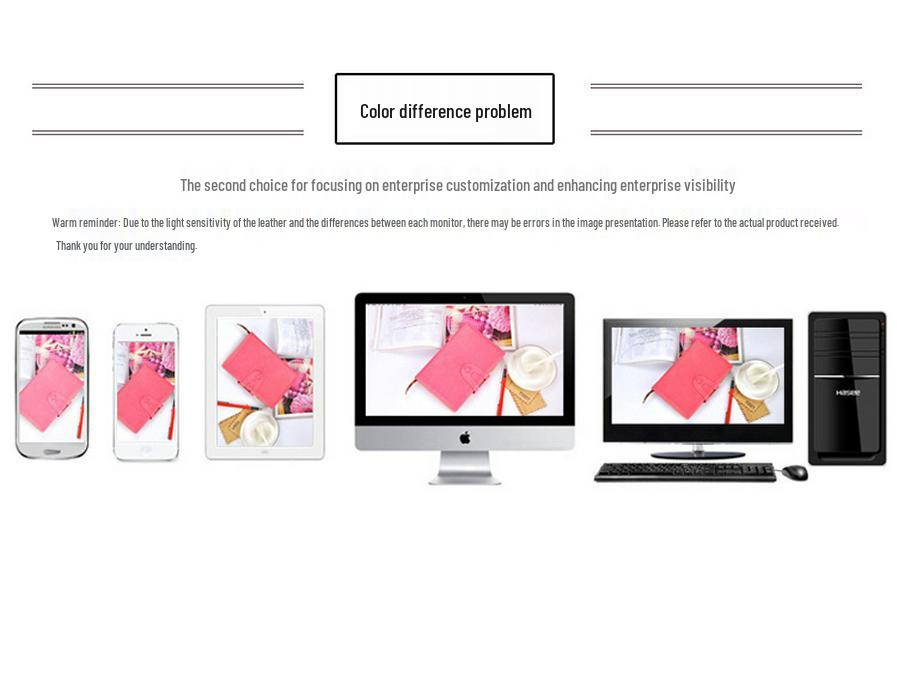 Large Leather A4 Document Folder with Customizable Logo