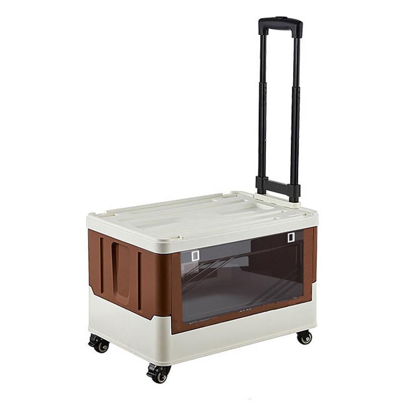 Handun Clear Stackable Folding Storage Bin with Wheels