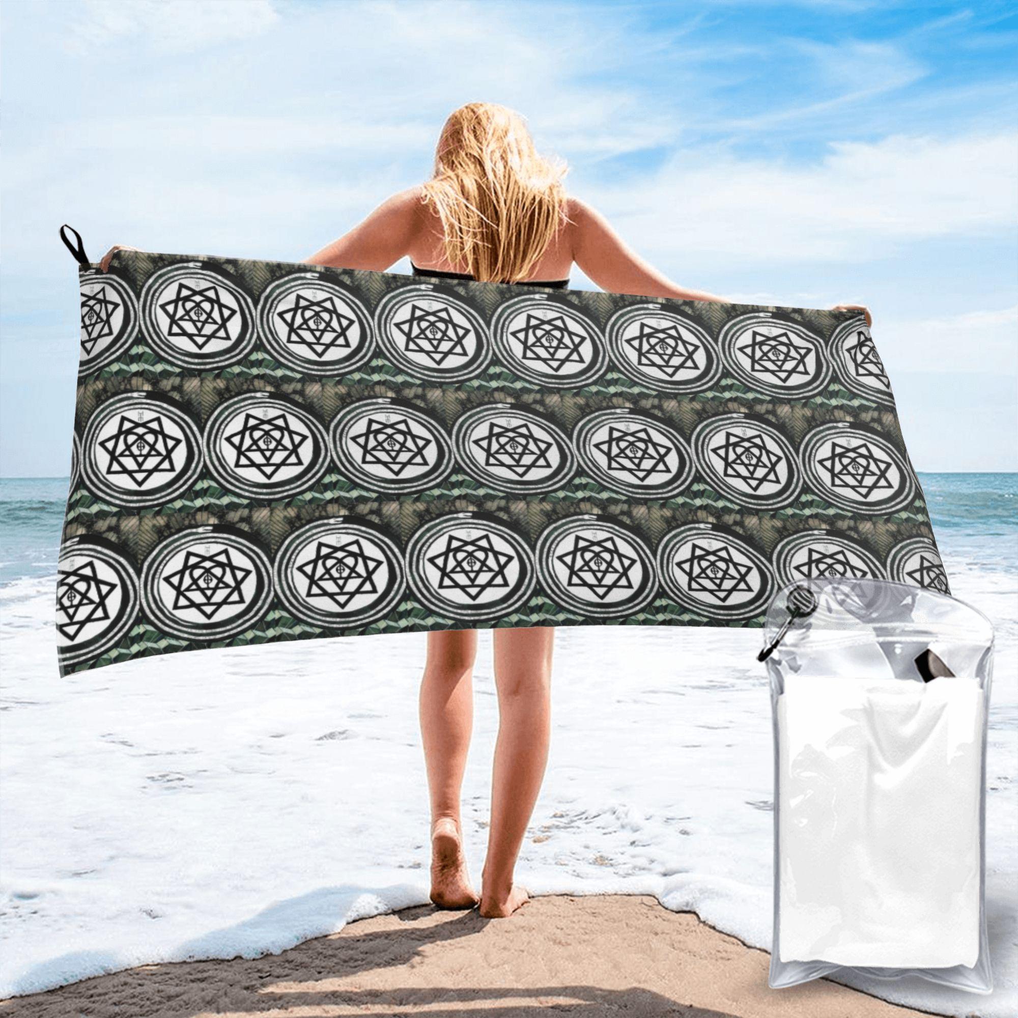 

Him Band Album Heartagram Ville Valo Cool Beach Towel Soft Microfiber Quick Dry Absorbent Quick Towels For Bath W40*H60(CM)