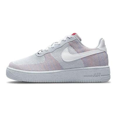 Air Force 1 Crater Flyknit Wolf Grey Uomo Sneakers Pure-Platinum Gym-Red Bianco DC4831-002