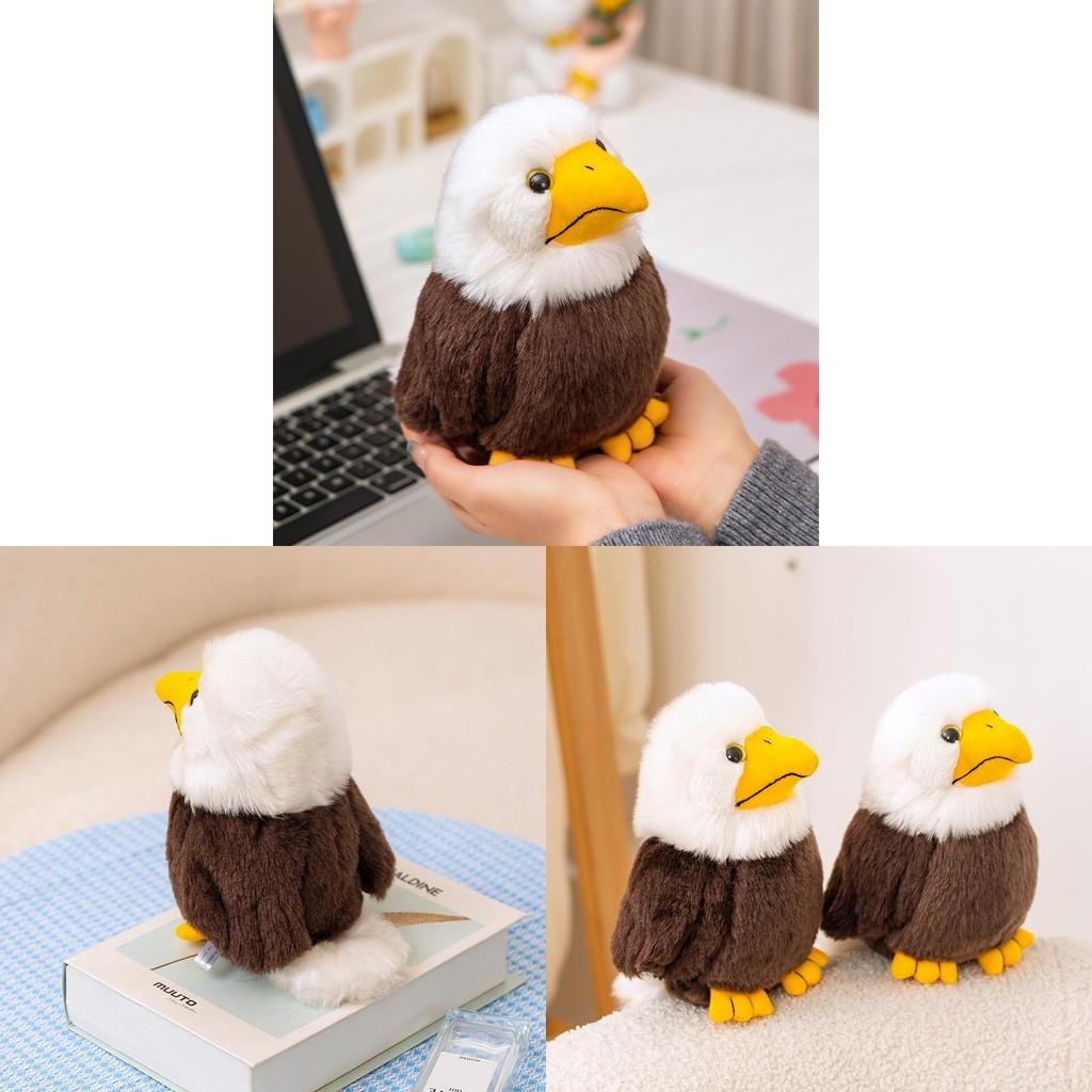 White Simulated Animal Haired Sea Eagle Plush Toy Bird Series Plush Toy Ornament