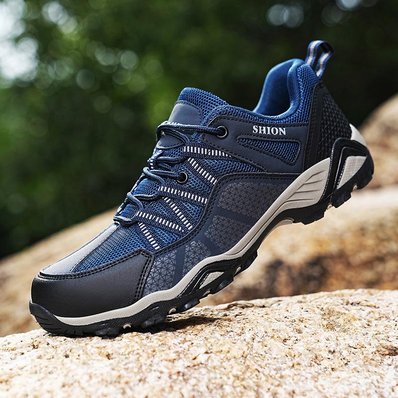 Four Seasons Low Top Outdoor Hiking Shoes Large Size Fashion Sports Running Shoes Men's Non-slip Breathable Casual Shoes