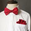 Fashionable Kids Toddlers Adjustable Pre Tied Bowtie and Pocket Square Handkerchief Ensemble for Formal Parties Event