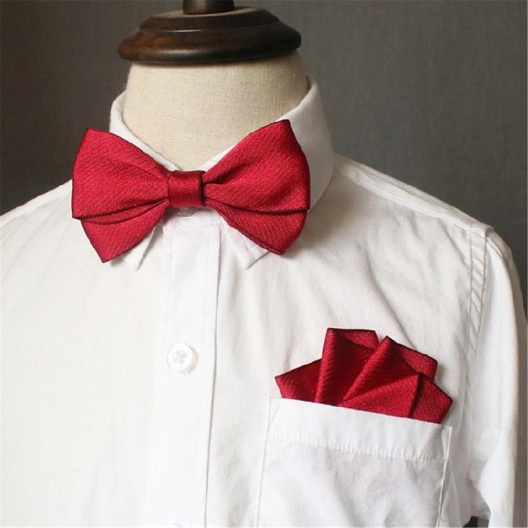 Fashionable Kids Toddlers Adjustable Pre Tied Bowtie and Pocket Square Handkerchief Ensemble for Formal Parties Event
