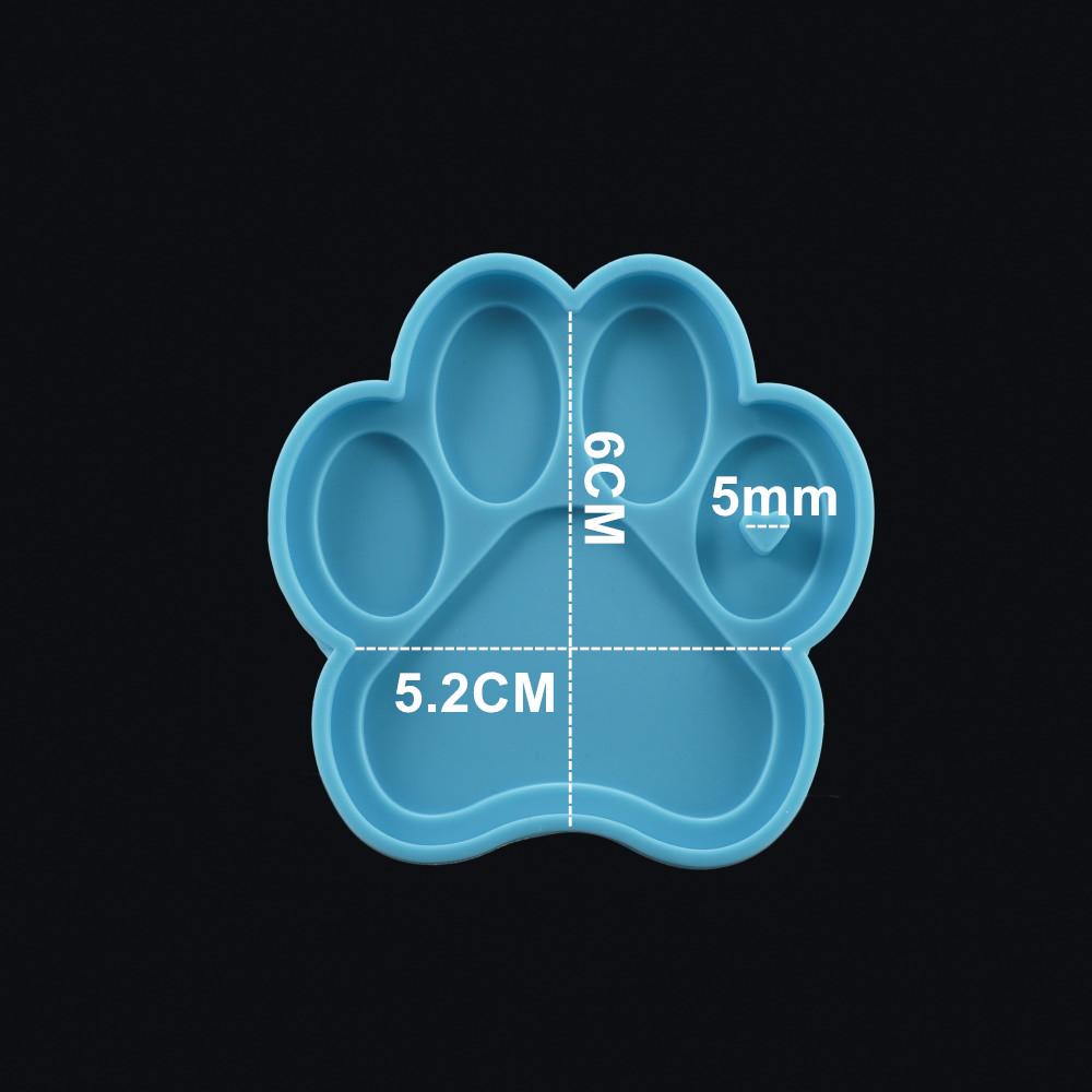 Cat Bear Paw Dog Bone Tag Pendants Silicone Mold Heart MP3 Keychain Epoxy Resin Molds For DIY Jewelry Handmade Craft Making Tool