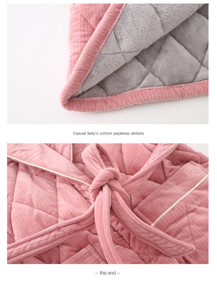 Extra Long Winter Couple's Robe: Thick Quilted Velvet Bathrobe for Men & Women