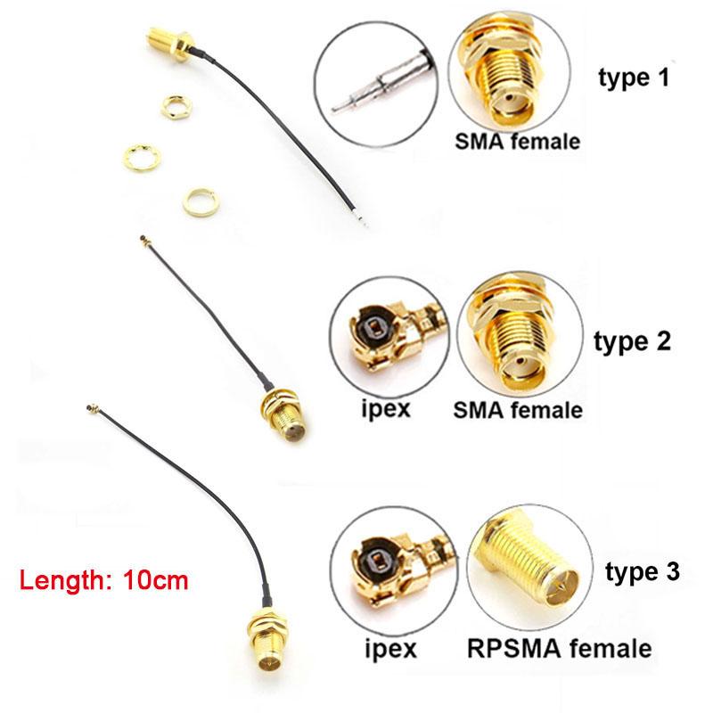5pcs SMA Female To RP SMA Female To uFL/u.FL/IPX/IPEX UFL RG1.13mm Antenna RF Solder Cable IPX Extension Connector WiFi Pigtail Q1