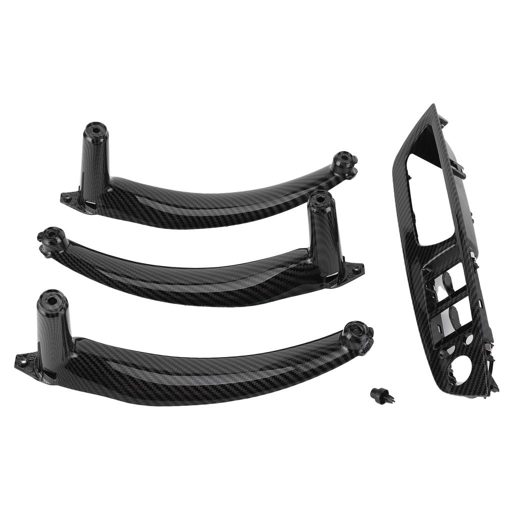 Carbon Fiber Style Interior Door Handle Trim Decorative Cover Fit for X5 X6 E70 E71 2007?2013
