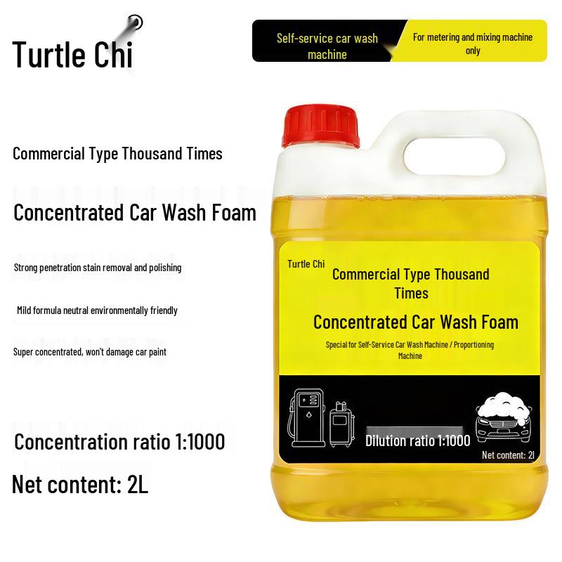 Gui Chi High-Foam Car Wash Concentrate, 2L - For Self-Service Machines, Removes Stains and Polishes.