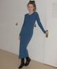Salon De Yon Line Point Basic Jersey Dress_ Blue