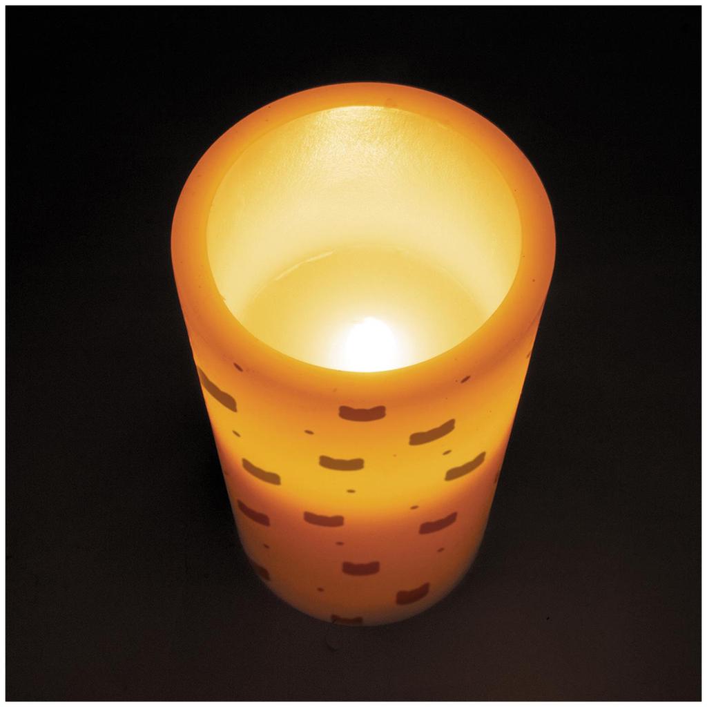 Les Trésors De Lily [Q5406] - Bougie LED 'Chats' blanc doré (cire véritable) - 15x7. 5 cm