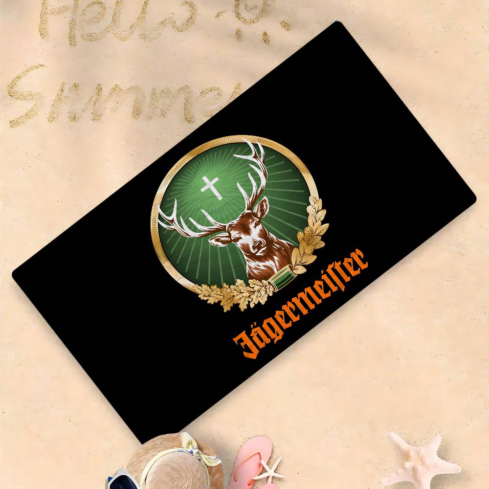 Fashion Drinks J-Jagermeister Microfiber Printed Beach Towel Mountain Climbing Yoga Beach Swimming Running Absorbent Soft Towel