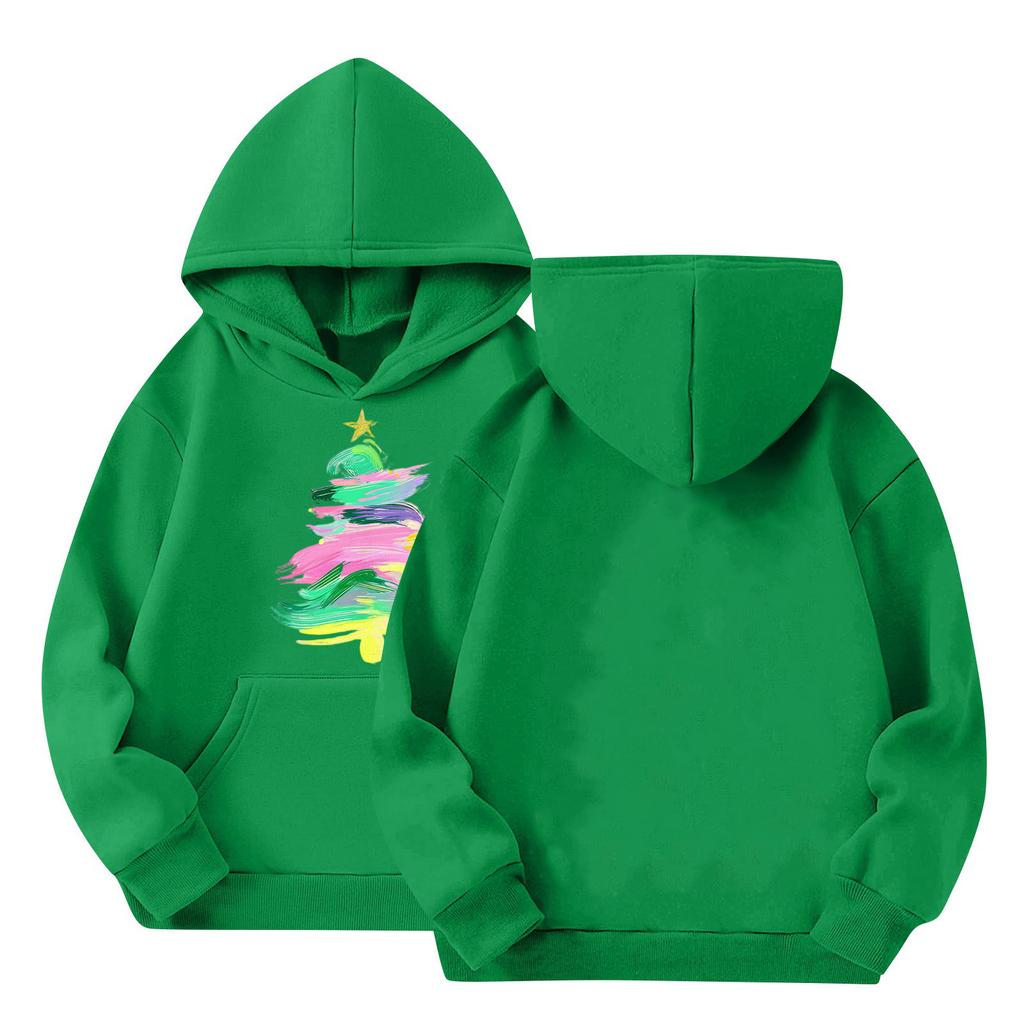 Children's Hoodies Loose Solid Color Hooded Sports Shirt Fashionable Sports Shirt