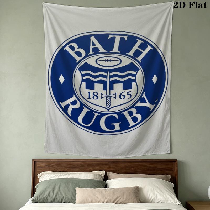 Bath Rugby Wall Tapestry Aesthetic Wall Hanging Printed Fabric Blanket Decorative Tapestries For Bedroom Living Room Home Decor