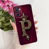 Klar Für Realme RMX3491 Hülle Für Realme 9i 4G Hülle Luxuriöse Krone A-Z Buchstaben 2D Flaches Muster Weiche Handyhülle Für Real me 9i 4G