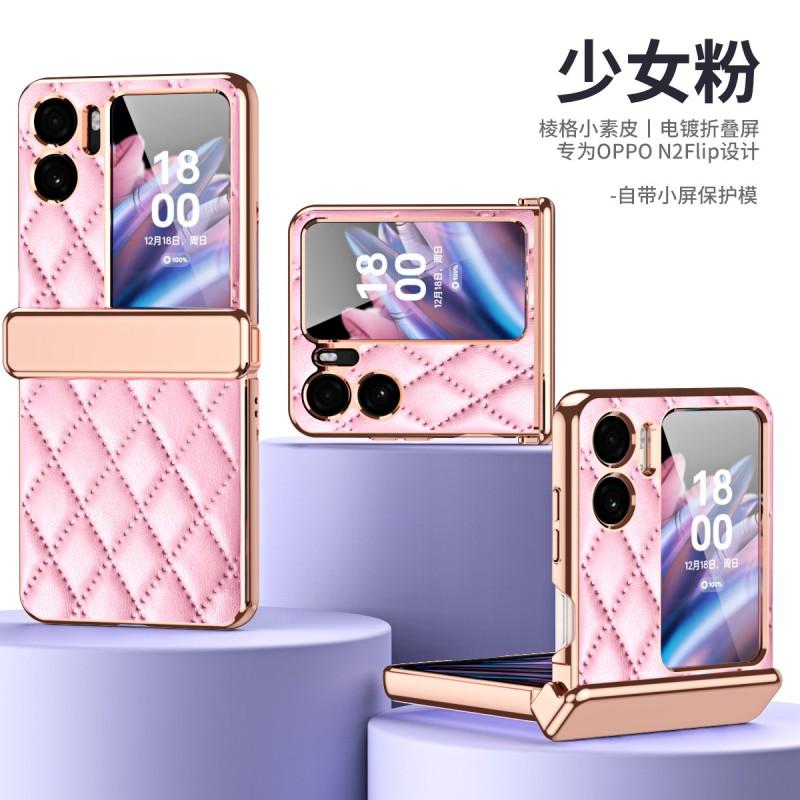 Full Coverage Flip Phone Case OPPO Find N2 Faux Leather Protective Cover With Hinge Protection Shockproof Scratch