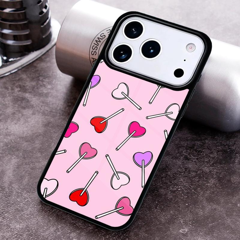 Red Lollipops Phone Case for iPhone 17 16 15 Pro Max Air 14 13 12 11 Plus Shockproof Capa Cover