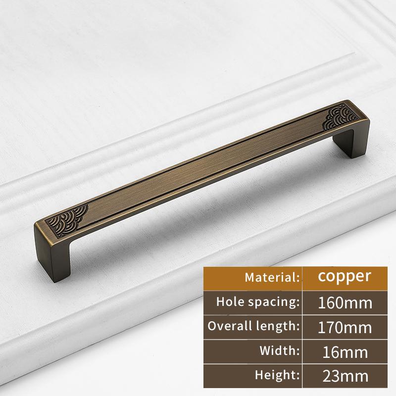High-end Solid Brass Cabinet Door Handles Bedside Table Cabinet Wardrobe Wine Cabinet Pull Drawer Knob and Furniture Hardware
