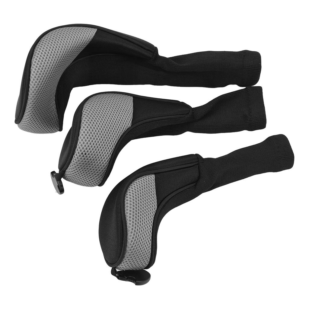 3Pcs Golf Club Head Covers 1 35 UT Breathable Mesh Long Neck Portable Golf Club Headcovers Set for