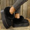 Fashion Classic Black Platform Snow Boots for Women Comfortable Faux Fur Warm Snow Boots Woman Short Plush Soft Sole Botas Lady