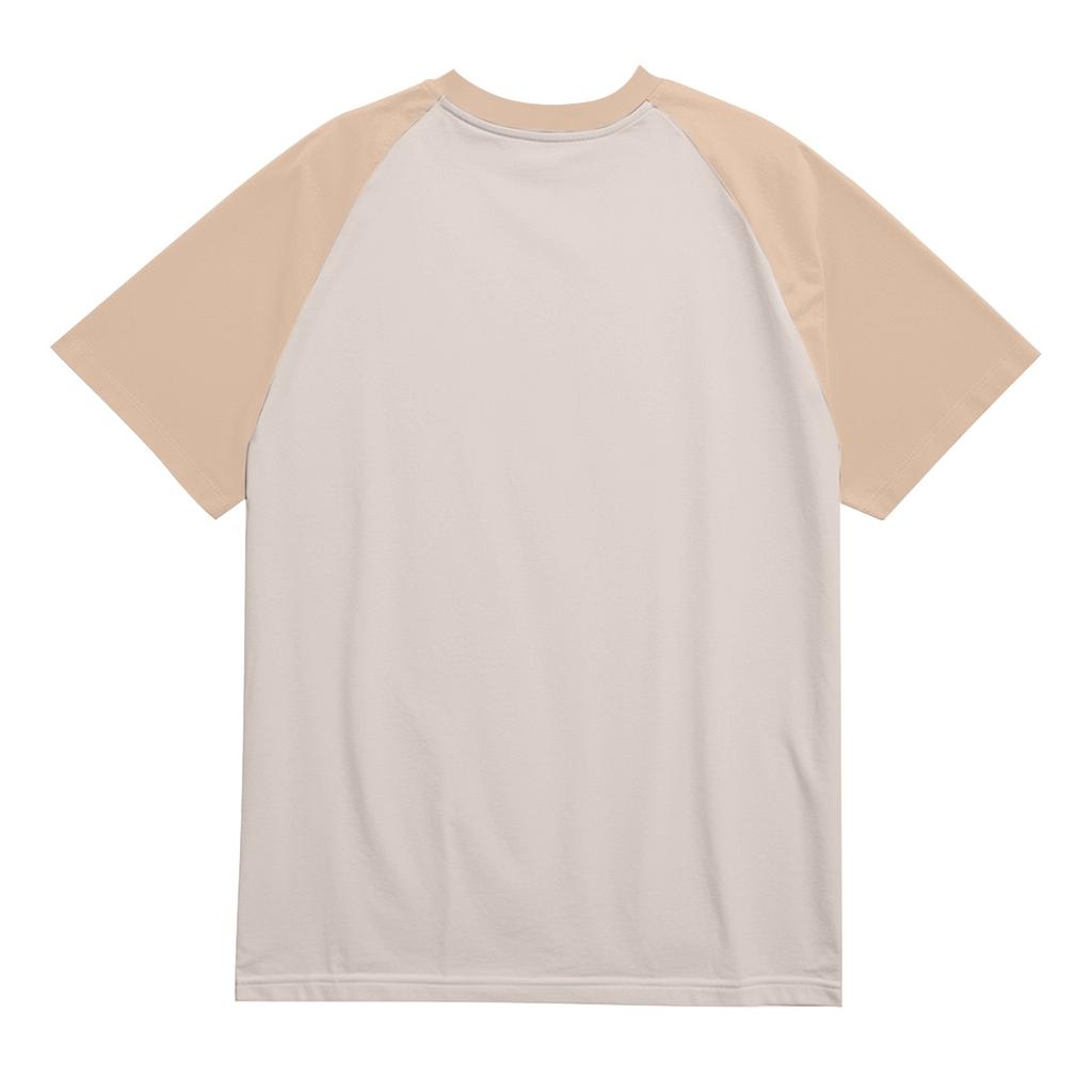 Men's Round Neck Contrast Color Raglan Short Sleeve Top T-shirt