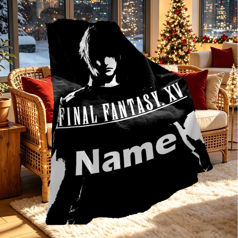 Custom Name Personalized Final Fantasy Print Blanket, Home Decor, Bedroom, Sofa, Camping, Couch, Gifts for Birthday ChristmasEnthusiasts