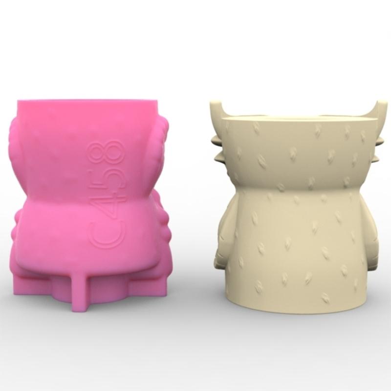 Owl Mom Dad Gypsum Flower Pot Silicone Mold Epoxy Resin Casting Mold Succulent Vase Cement Clay Mold Pen Holder Mold