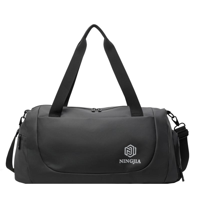 Men and women have the same large-capacity luggage, simple business , shoe compartment, dry and wet separation, sports can set, tie rod fitness bag.